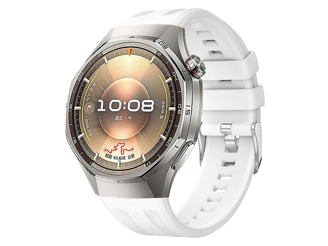Pulseira De Silicone De Cor Sólida Com Fivela De Aço Prateado Para Huawei Watch Gt 6 Pro