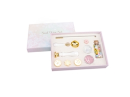Kit Selo Cera Flor Sakura Cabo Madeira Decoração 10