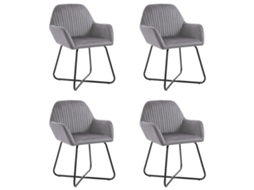 Dining Chair, Dining Chairs Vidaxl Cinzeto Tecido (n/a)