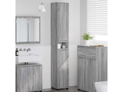 Vidaxl Armário De Banheiro Cinza Sonoma 30,5 X 30 X 195 Cm