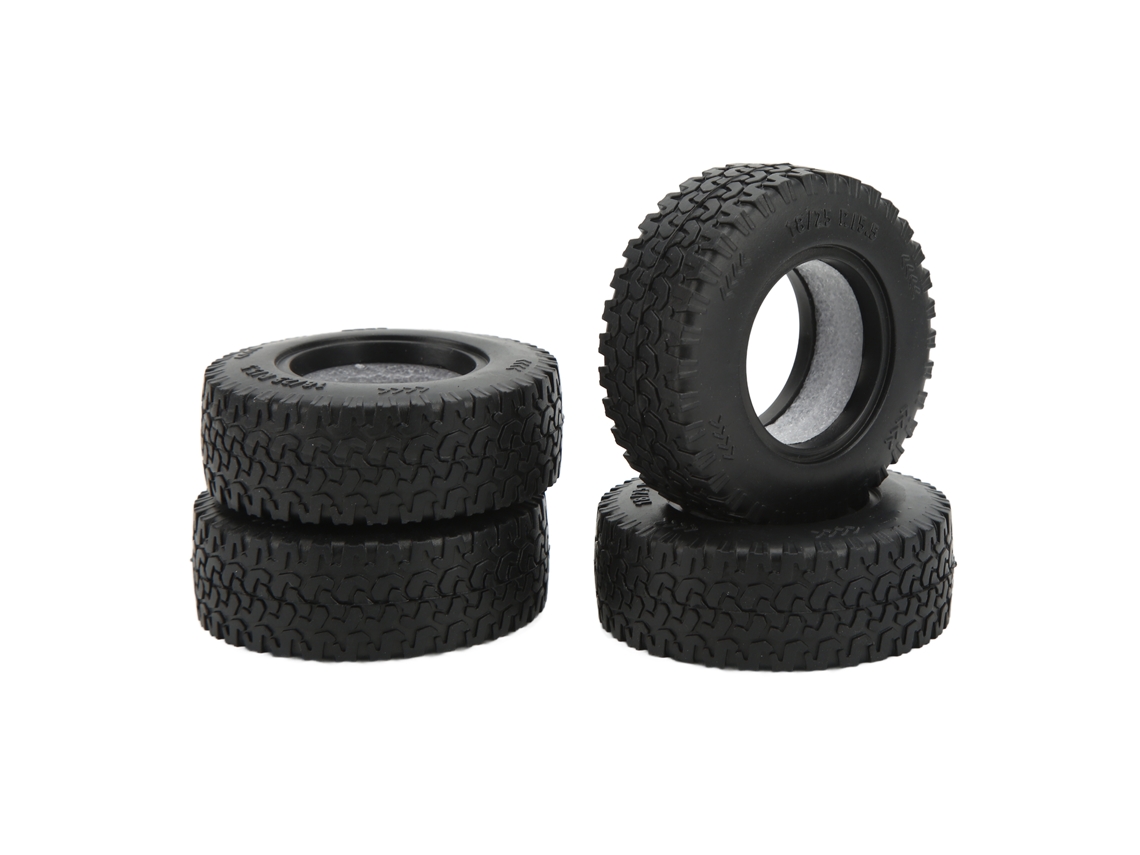 4 Peças De Pneus De Borracha Macia De 1,55 Polegadas Para Carros Rc Tamiya Cc01 Lc70 Lc80 1/18 Air Utb18 Capra