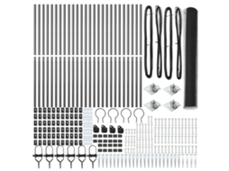 Conjunto 1 Cerca Externa Vidaxl Cinzento Aço (50 X 1,4 M)