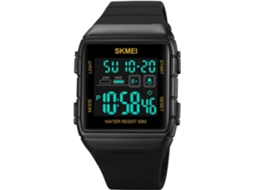 Lurelia Relógio Digital Feminino, Led, Cronómetro, Alarme, Data/calendário, 12/24h, Luminoso, Silicone, Resistente À Água, Preto