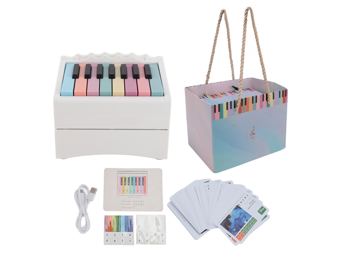 Calendário Piano Usb Recarregável 52 Cartões Semanais