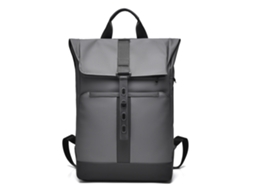 Mochila de Rolltop HENTEN HOME Impermeável para Portátil 15.6" Executiva para Homem, Grande Capacidade Cinza