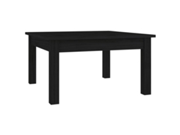 Mesa de Centro 55x55x30 Cm Pinho Maciço Preto MAISON EXCLUSIVE