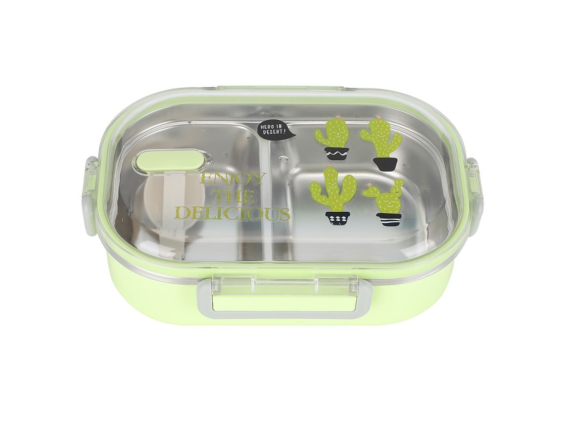 Caixa de Almoço Portátil, 650ml, Aço Inoxidável, 304 | S/MARCA