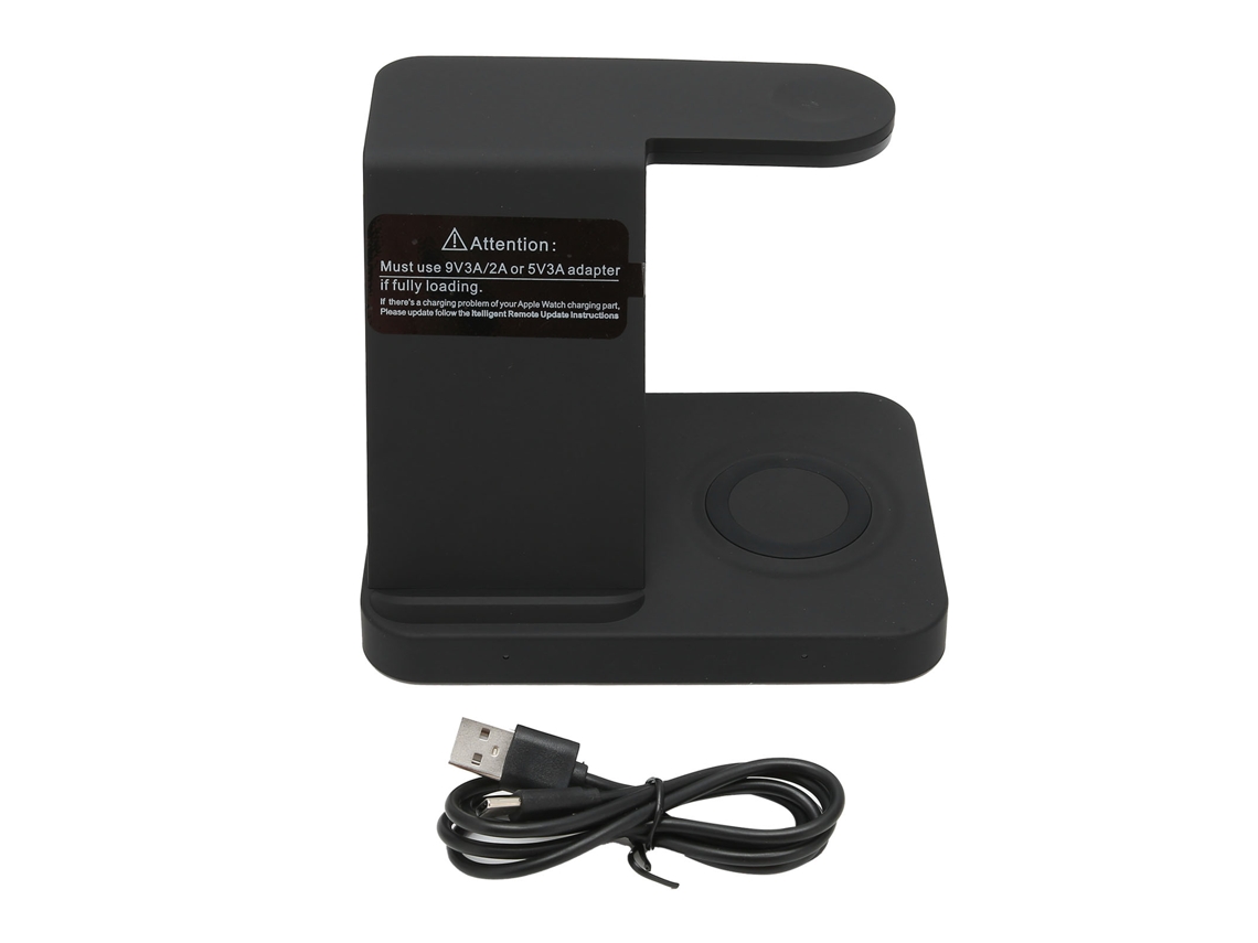 Base De Carga Inalámbrica 3 En 1 Para Teléfono, Reloj Y Auriculares