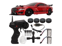 Mali carro de Controle Remoto com Luzes Led 2.4ghz Alto Velocidade Drift para Crianças com Duas Baterias