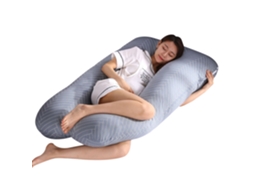 Almofada para Grávidas, Travesseiro de Apoio para Gestantes, Alívio Dor no Corpo Durante a Gravidez SPQMENT (150x80cm listrada)