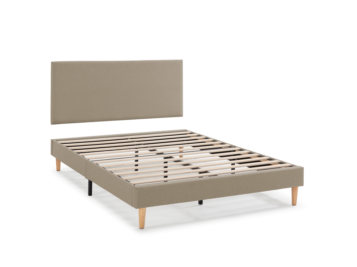Estrutura de Cama com Cabeceira Aura VS VENTA-STOCK Bege (150x190cm)