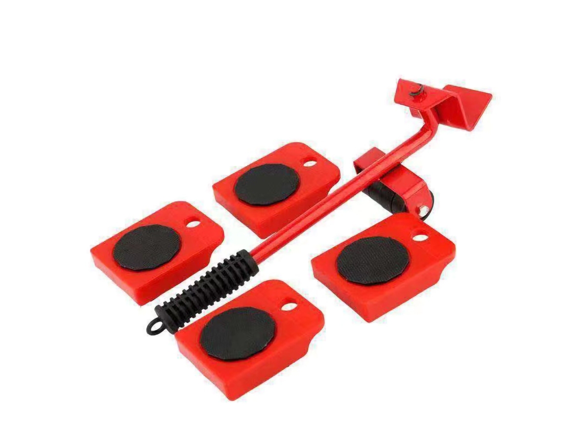 Conjunto de Elevador e Carrinho Triangular para Móveis, Reforçado, Capacidade de Carga de 200kg, 5 Peças