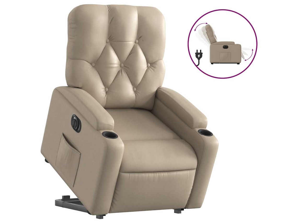 Electric Stand Up Recliner Chair, Electric Stand Up Recliner Chairs Vidaxl Marrom Couro Artificial