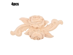 Conjunto de 4 Molduras de Cantos com Design Floral LAXISCREED