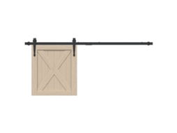 Vidaxl Mini Kit P/ Porta De Armário Deslizante 122cm Aço Carbono Preto
