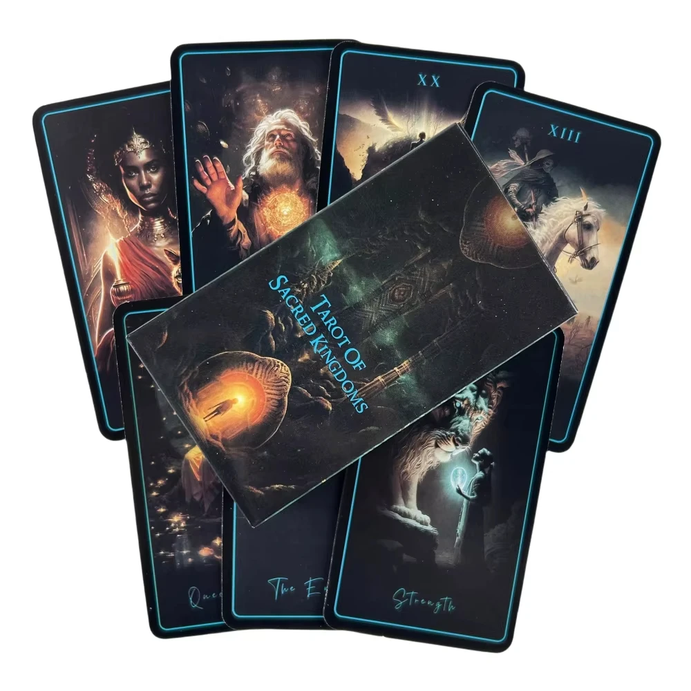 Baralho de Tarot do Reino Sagrado, com 78 Cartas, É um Oráculo de Tarot Usado para Ressonância Espiritual e Energética. MDUG