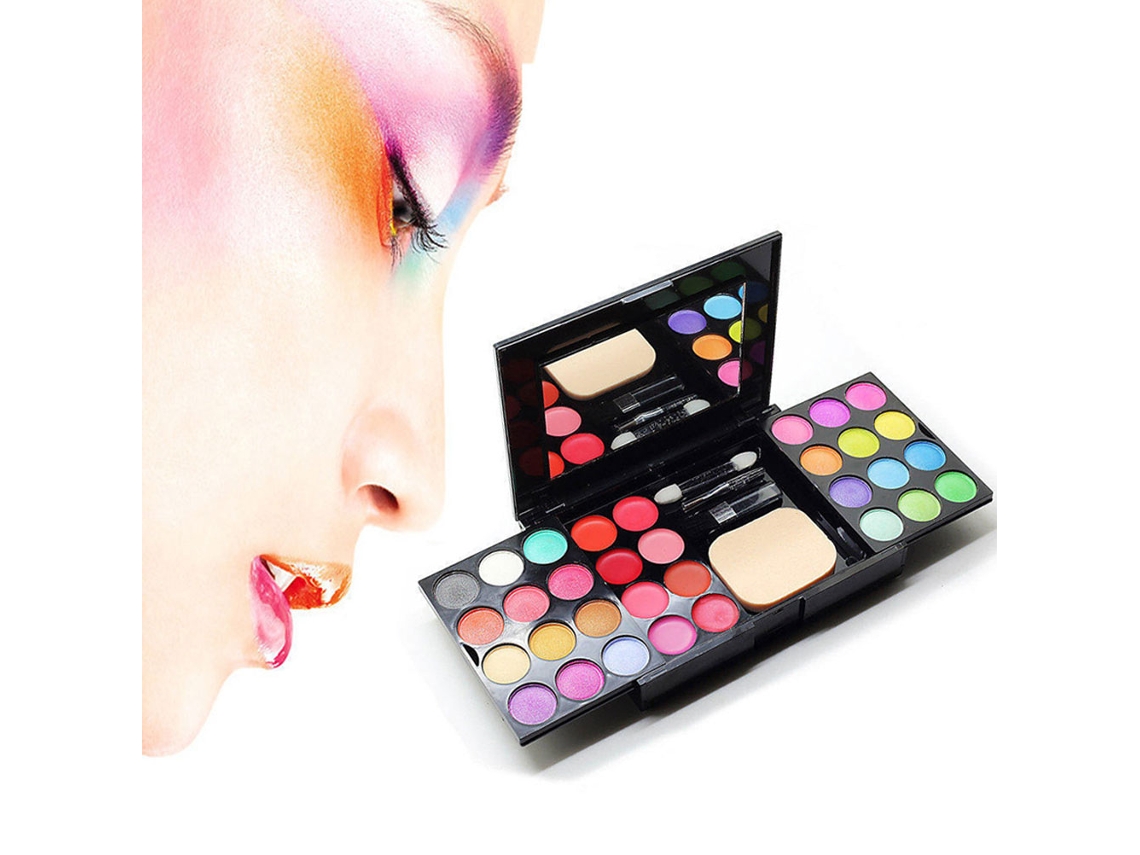 Kit De Maquillaje Profesional Com Sombras De Olhos, Corretivo E Blush, 24 Cores, Portátil E Durável