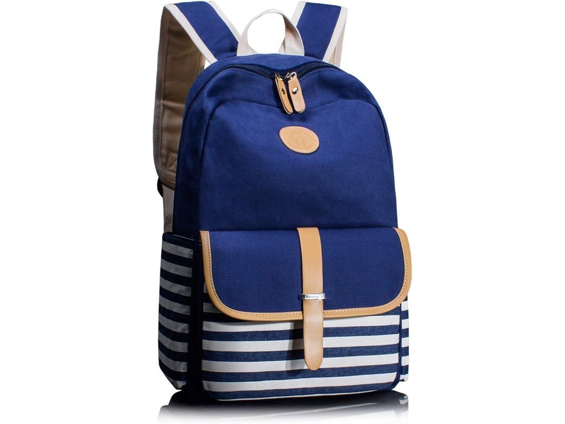 2026 mochila Escolar para Meninas Mochila de Viagem com Bolsos Laterais Azul