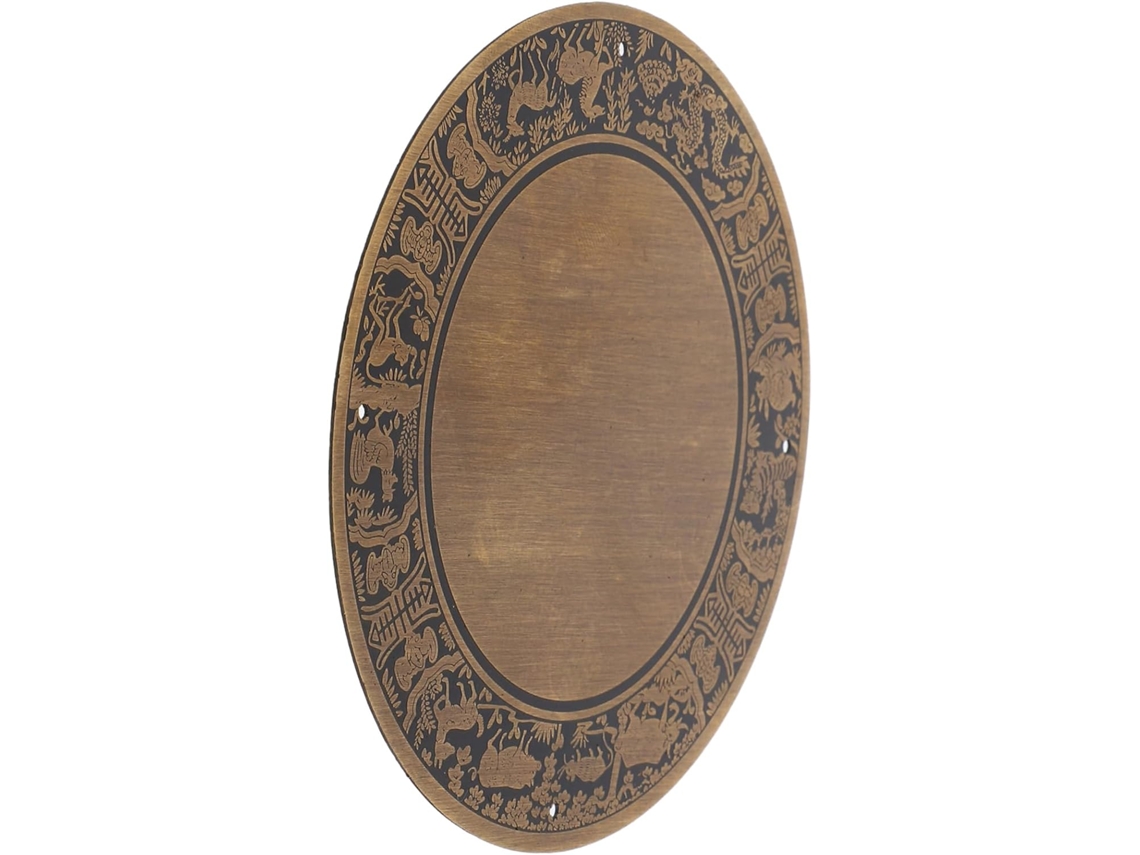 Nuobesty Placa Traseira Com Design De Zodíaco Em Cobre Antigo Para Unidades Armazenamento E Suportes Tv, Caixa De