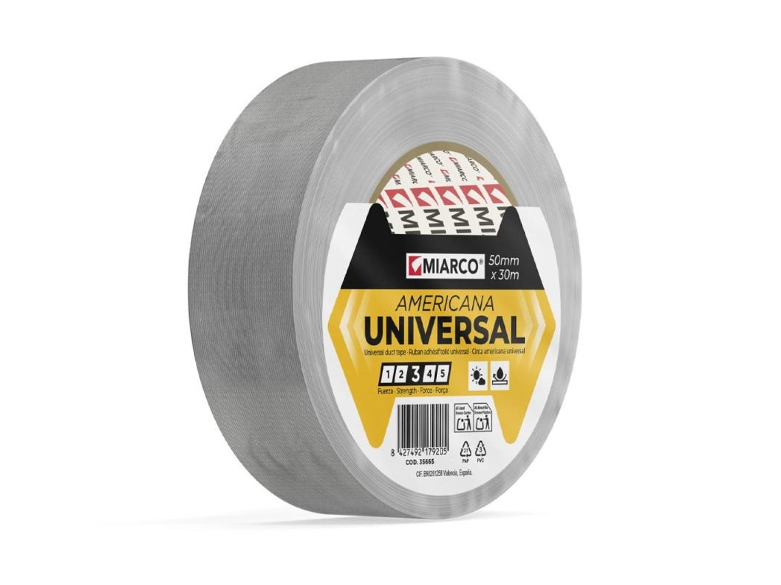 Cinta Americana Universal Prata 50x10 Miarco