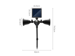 2026 lâmpada Solar de Parede 6v 3w com 36 Leds, Sensor de Movimento Pir, 4 Modos Ajustáveis, Ip65, 2x2600mah para Jardim Pátio Pátio