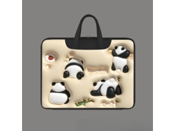 Capa HEXINYIGJLY para portátil, 13.3 polegadas, universal, almofadada, forro macio, panda