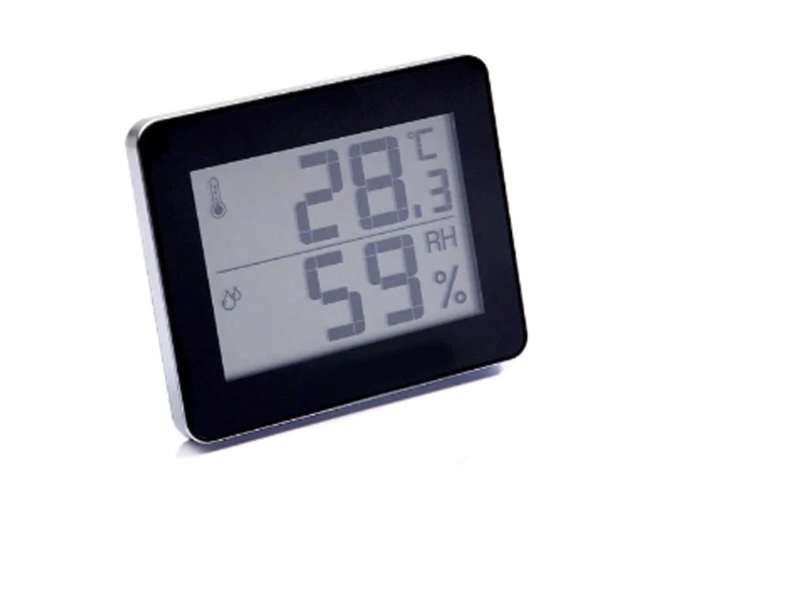 Medidor Eletrônico Digital De Temperatura E Umidade Com Display Preto