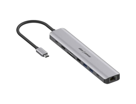 Estação De Recebimento Alzapower Metal Usb C Dock Station 9em1 Cinza Espaço (140w)