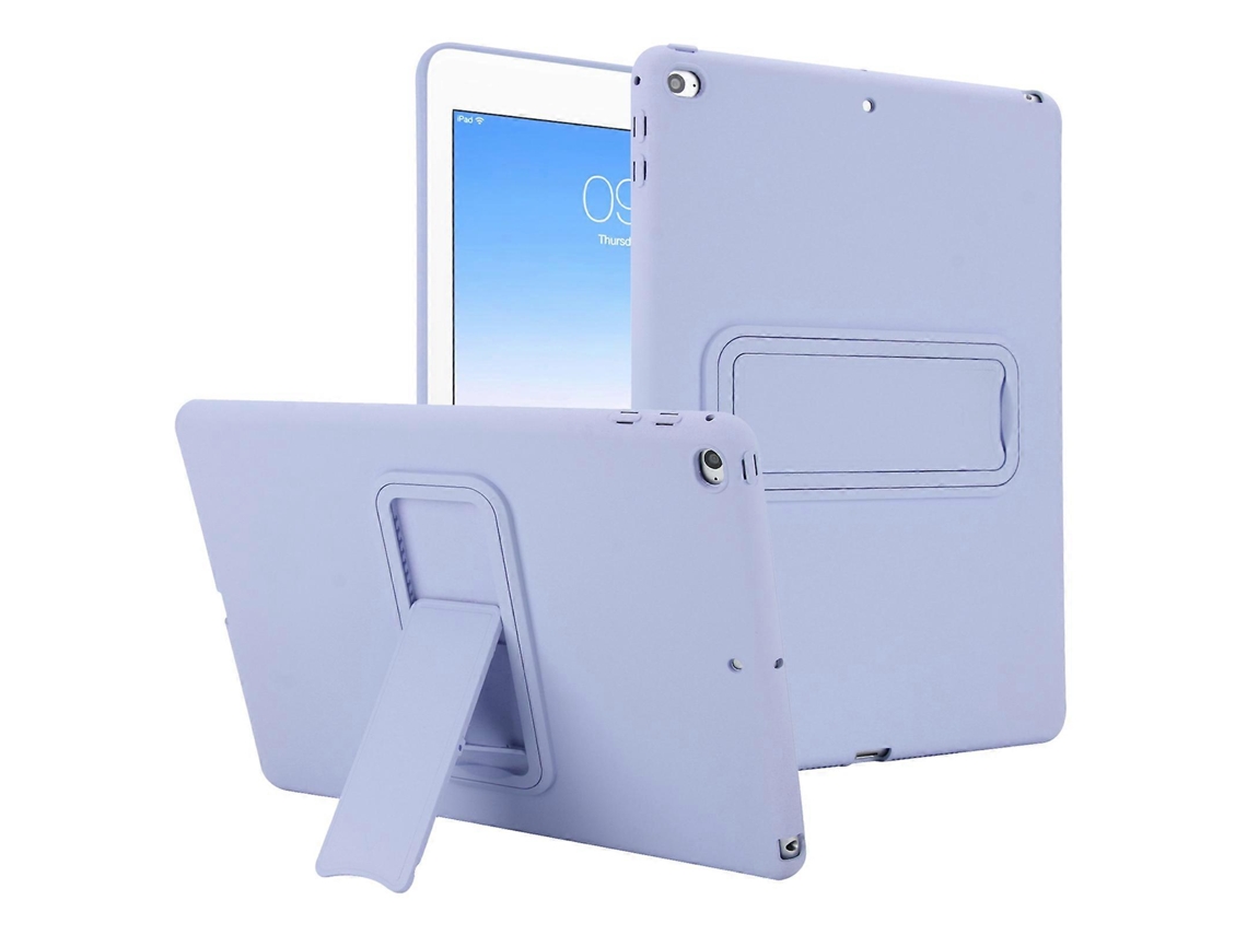 Capa protetora Tkdaddy com suporte para iPad 9,7 polegadas (2017) e Air 2 feita de TPU e PC, roxo claro Hengrongshen (2018)