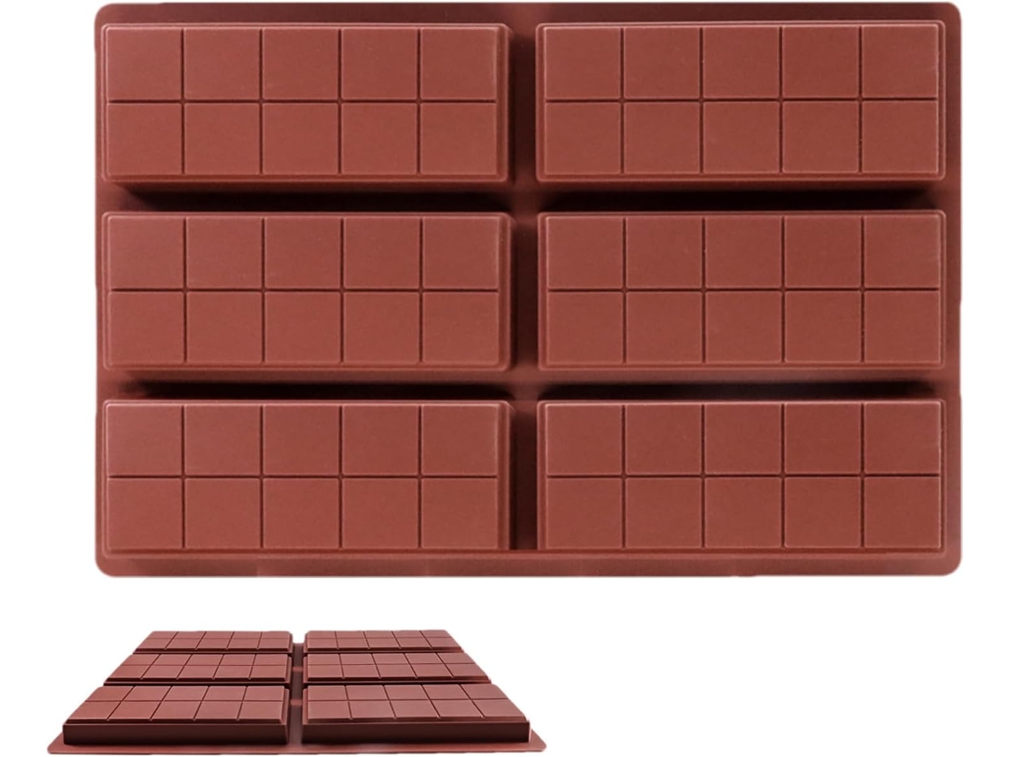 Formas De Silicone Chocolate Com 6 Compartimentos – Formas Duráveis E Antiaderentes