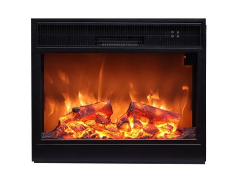 Lareiras eléctricas PANAREA 1500W com comando à distância incluídas, Preto