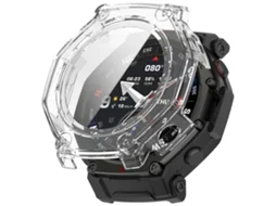 Capa Protetora De Policarbonato Com Película De Vidro Temperado Integrada Para Relógio Amazfit T-rex 3 Pro