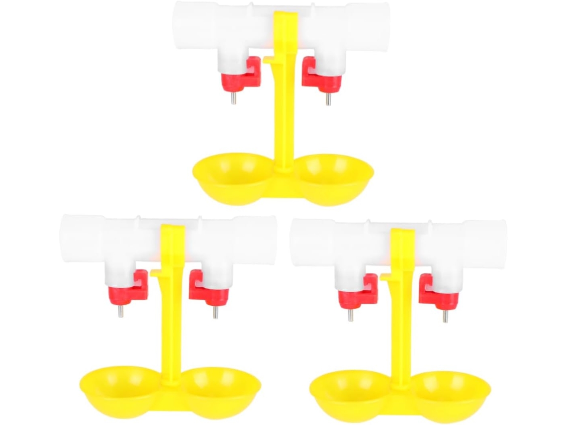 Bebedouro Automático De Bolas Para Galinhas, Conjunto De 4 Peças, Metal E Plástico.