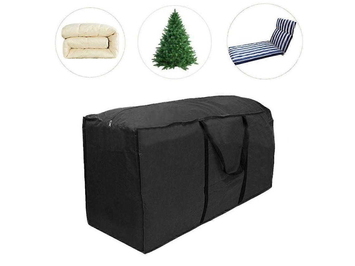 Omni bolsa de Almacenamiento para Árbol de Navidad Y Decoraciones Invierno Impermeable Poliéster Oxford 210d 173x76x51cm Negro