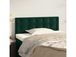 Vidaxl Cabeceira De Cama Veludo 100x5x78/88 Cm Verde-escuro