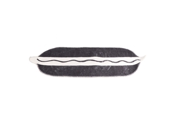 Tapete Runner Xadrez Preto e Branco 40x120cm | S/MARCA