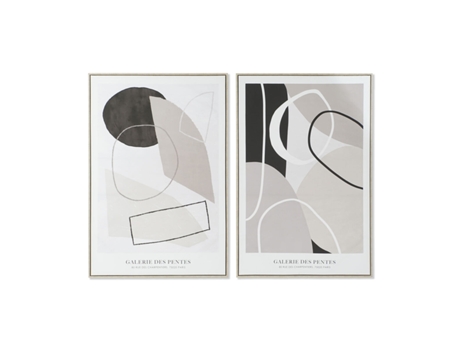 Pintura Dkd Home Decor 84 X 4,5 X 124 Cm Abstrato Urbana 2 Unidades