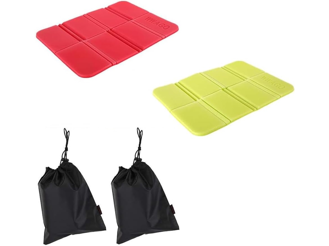 Conjunto de 2 tapetes de assento portáteis e impermeáveis para parque infantil - Acessórios para camping - Multicoloridos