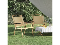 Vidaxl Cadeiras De Campismo 2 Pcs 54x55x78 Cm Tecido Oxford Bege