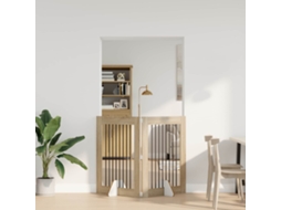 Vidaxl Portão Dobrável Com Suportes 2 Pcs Carvalho Sonoma