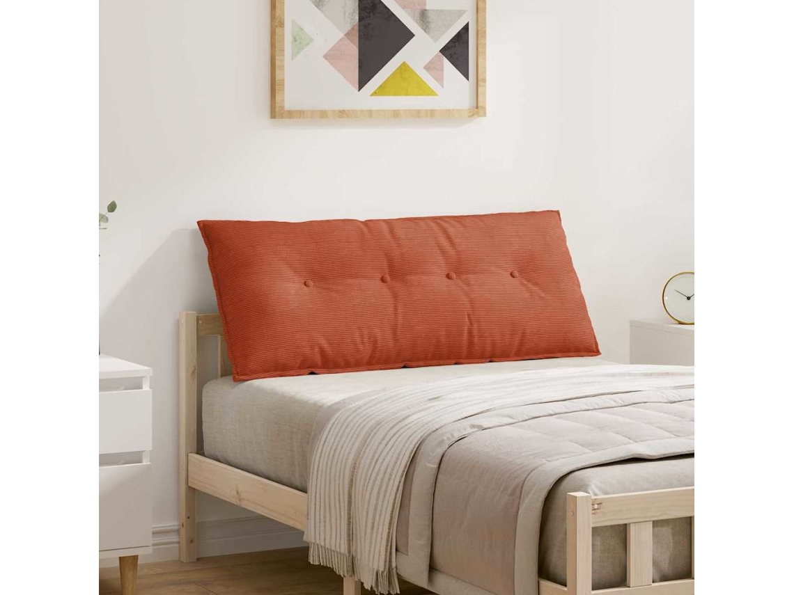 Vidaxl Travesseiro Para Costas Laranja Vermelho 120 X 50 Cm