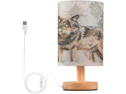 Luminária De Mesa Inverno Mnsruu Para Quarto, Sala De Estar, Luminária De Cabeceira Inverno Com Portas Carregamento Usb