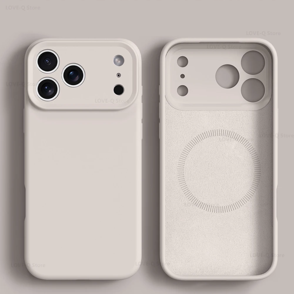 Capa Magnética De Silicone Líquido (para Iphone 13 Pro Branco), Compatível Com Iphone.