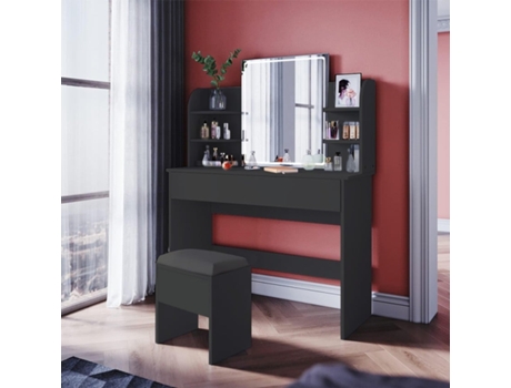 Toucador Maquilhagem Espelho Moderno Luzes Led LLB LIVING LIFE BED Preto