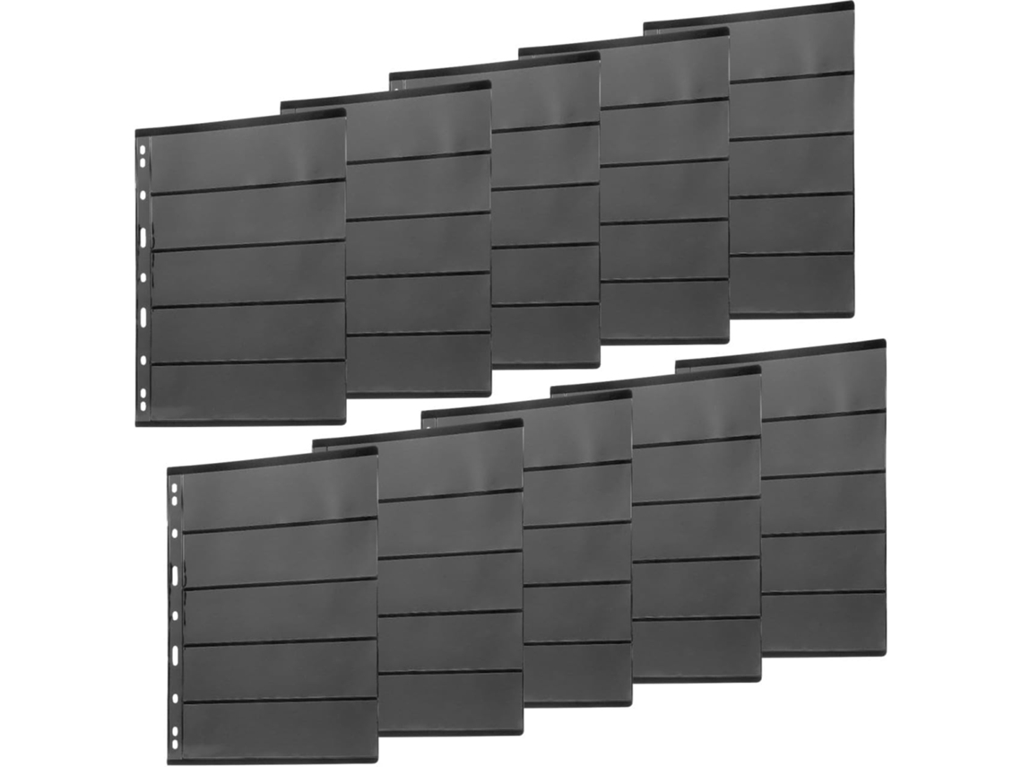 Besportble Classeur De Timbres Noir 10 Feuilles Volantes Réutilisables En Pet - Fonction De Protection Et