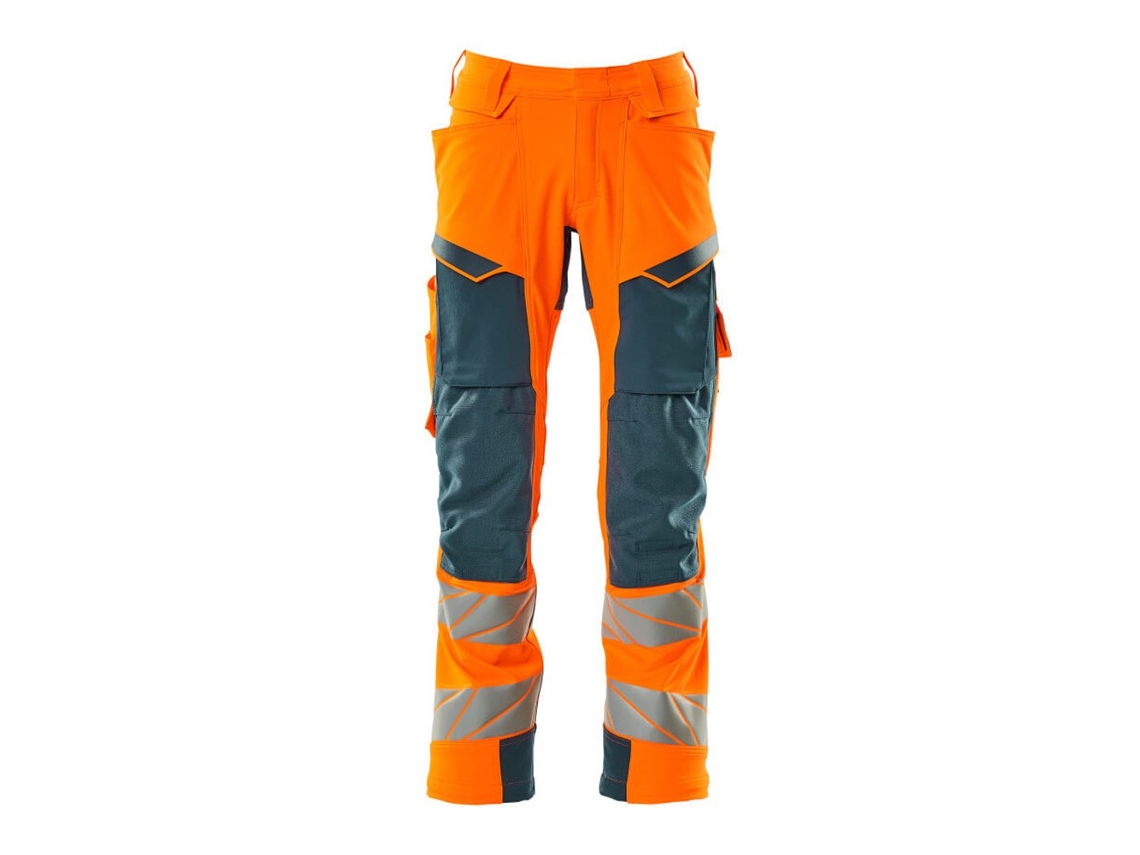 Calças Grandes Com Bolsos Para Joelheiras Accelerate Safe 19079 Laranja 45 / 32 MASCOT