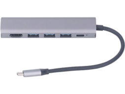 Hub Usb, Divisor Usb 5 Em 1 Com Tela 4k Hd, Porta 3.0 De Gbps