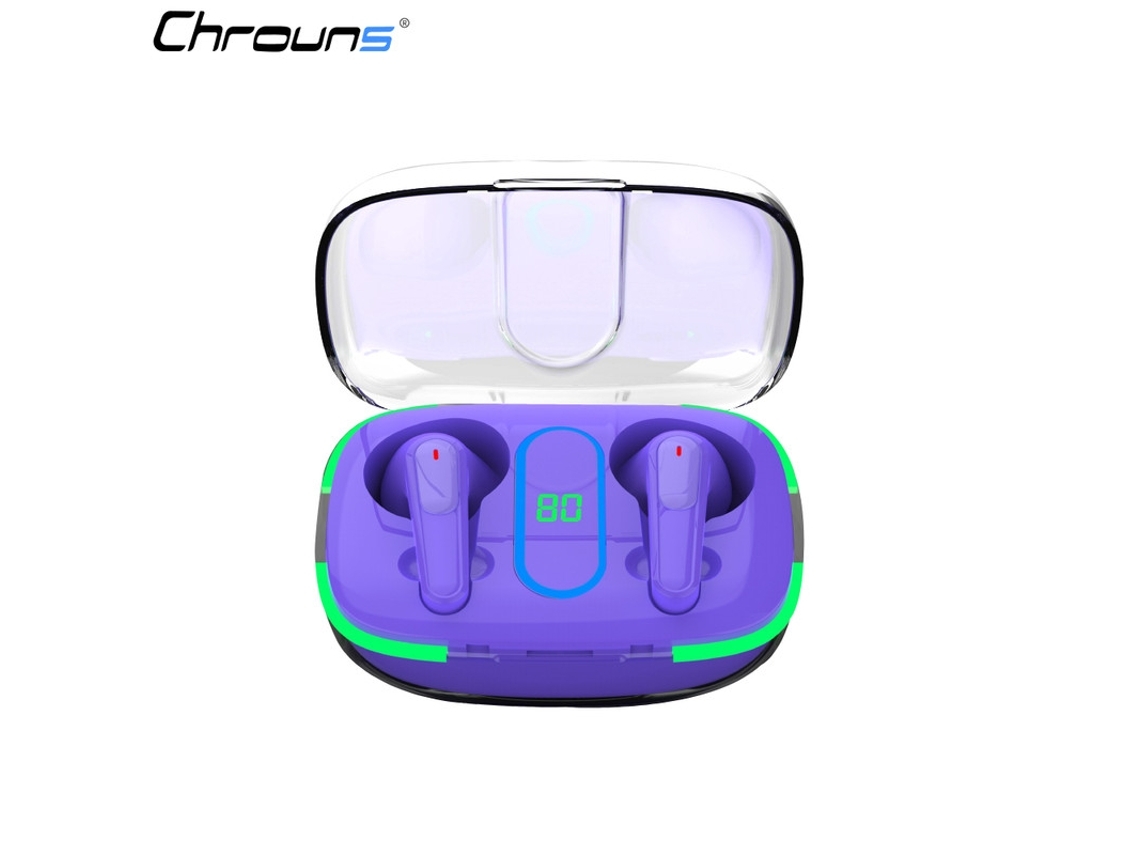 Auriculares Estéreo True Wireless Bluetooth Roxo