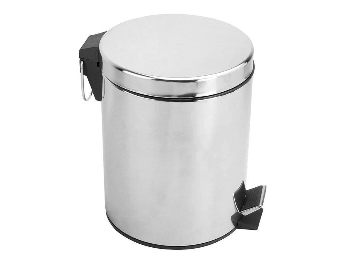 Lixeira com Pedal Nova Line de 5l em Inox, Tampa e Baldelha Removível | S/MARCA