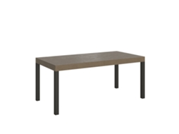Mesa Extensível Everyday Premium 200/460x90 Cm Cinza Pomba Com Pés Antracite Itamoby